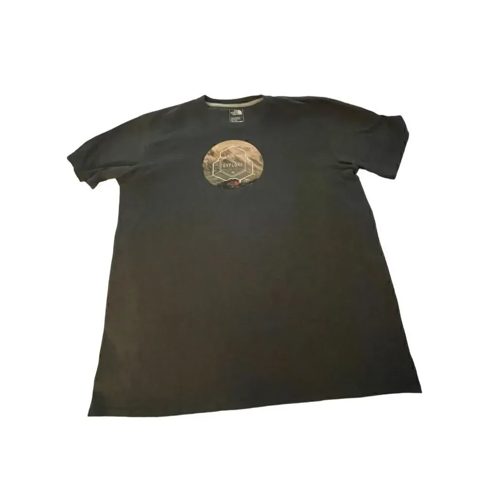 Men’s The North Face Graphic Tee Explore 1966 Grey Size XL